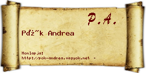 Pók Andrea névjegykártya