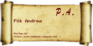 Pók Andrea névjegykártya