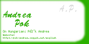 andrea pok business card